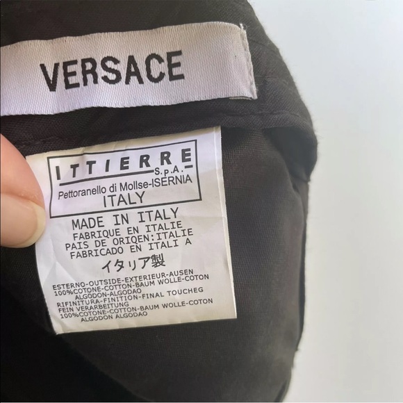 VERSACE Ittiere Black Colourful Spellout Logo Cap - Made In Italy - Designer - Picture 5 of 9